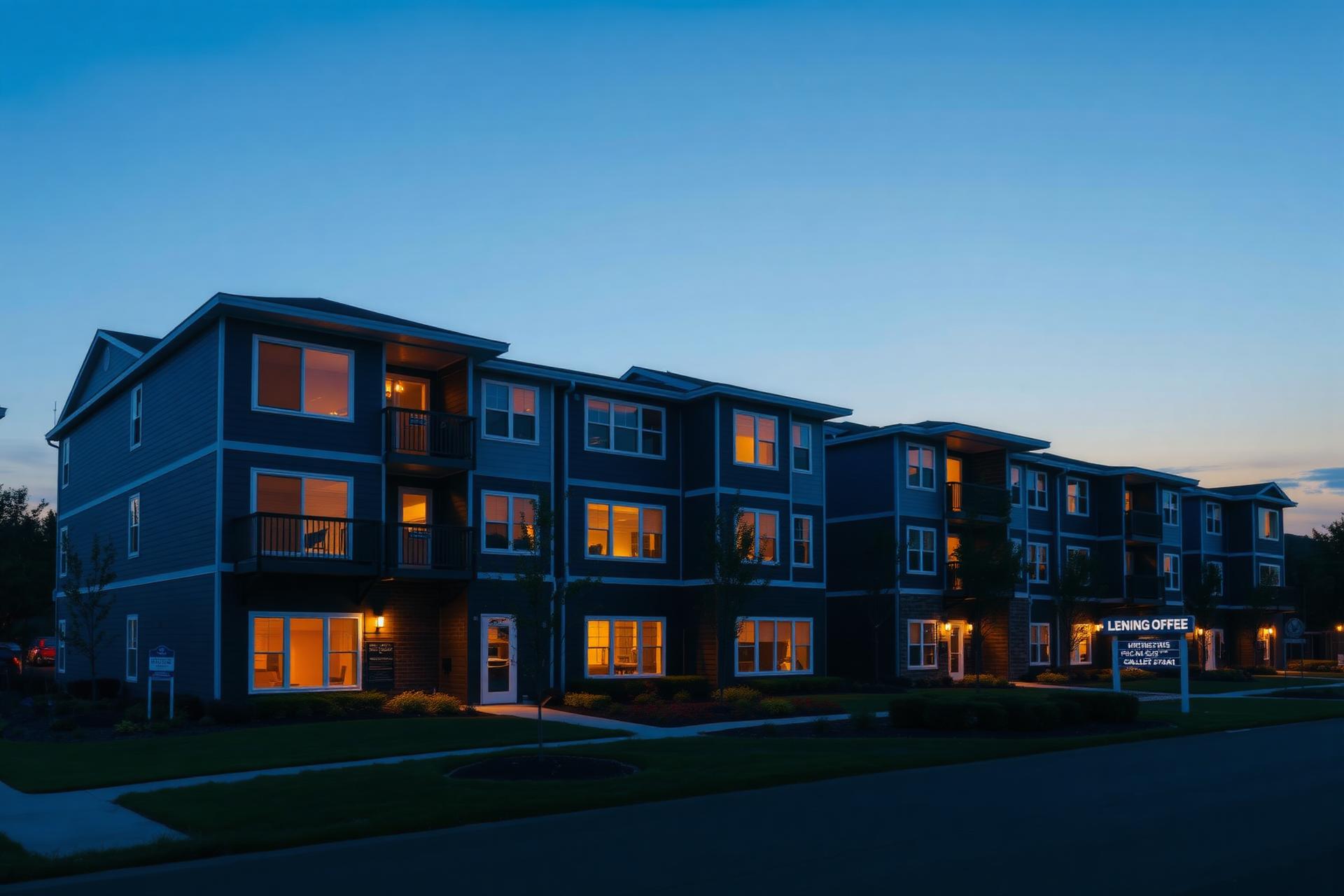 Modern multifamily apartment property exterior